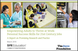 Image of the cover of the Empowering Adults to Thrive at Work handbook.